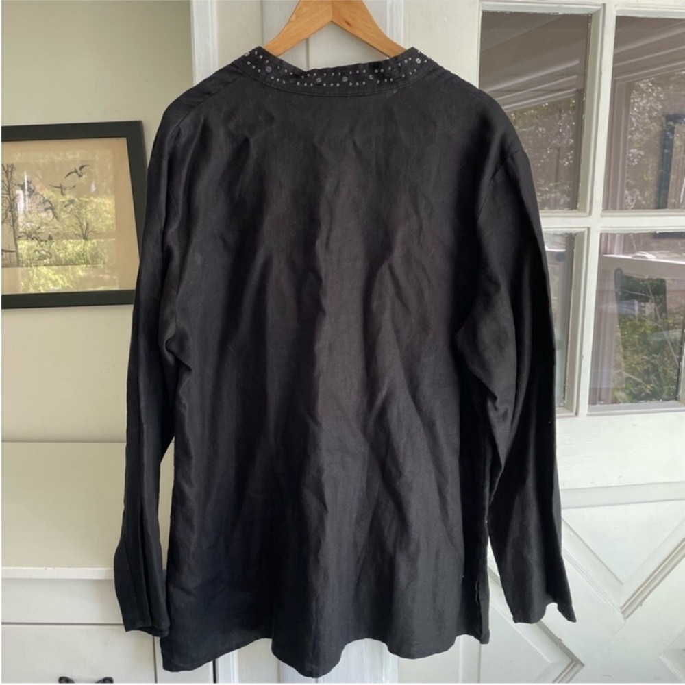 Kate Hill Women's Linen Tunic Top - Picture 2 of 11